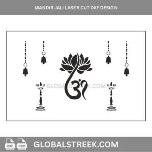 Mandir Jali Laser Cut DXF Design | CNC Pattern for MDF & Acrylic Cutting