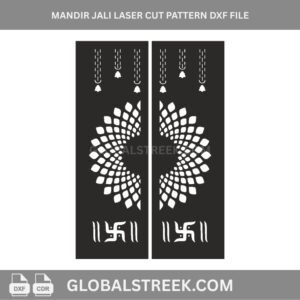 Mandir Jali Laser Cut Pattern DXF File | CNC Design for MDF & Acrylic