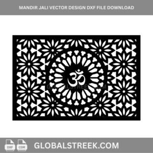Mandir Jali Vector Design DXF File Download | CNC Laser Cutting Pattern for MDF