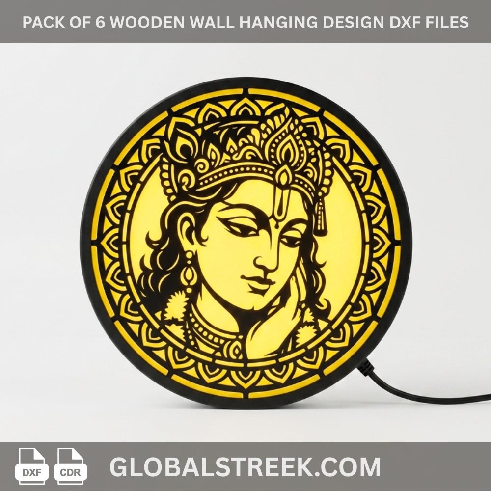 MDF Wall Hanging Lamp DXF Files | CNC Laser God Designs - Image 5