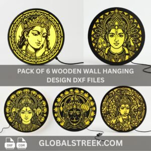 MDF Wall Hanging Lamp DXF Files | CNC Laser God Designs
