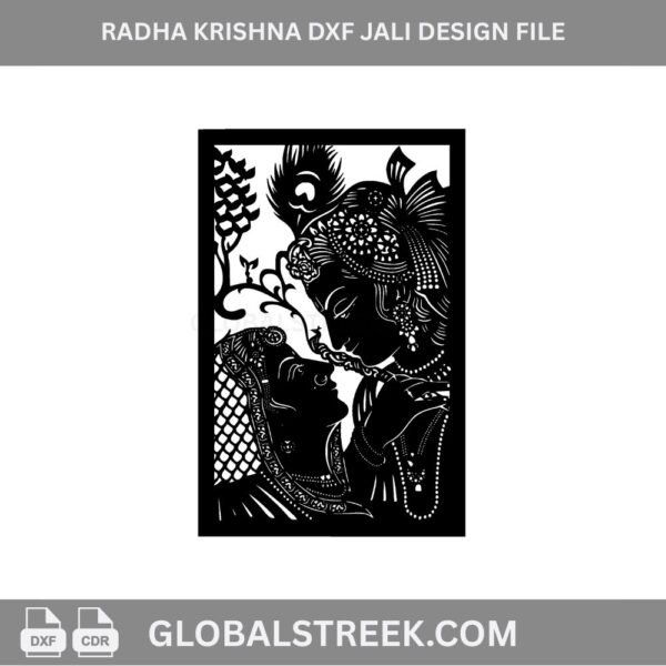 Radha Krishna jali design image