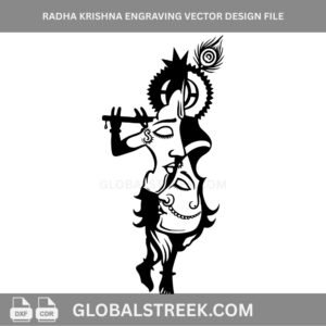 Radha Krishna Engraving Vector Design File | DXF CNC Laser Design for MDF & Acrylic