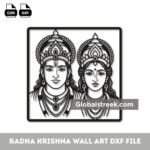 Radha Krishna 2d vector design