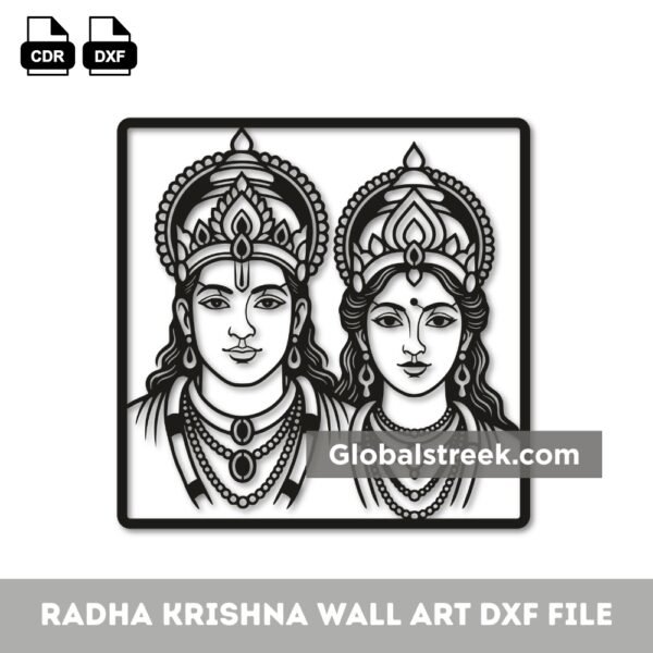 Radha Krishna 2d vector design