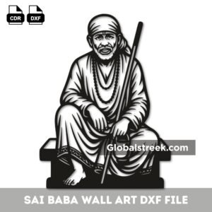 Sai baba Wall Art DXF laser cutting file