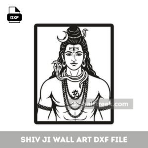 Shiv Ji wall art DXF file for laser cutting acrylic wall decor design