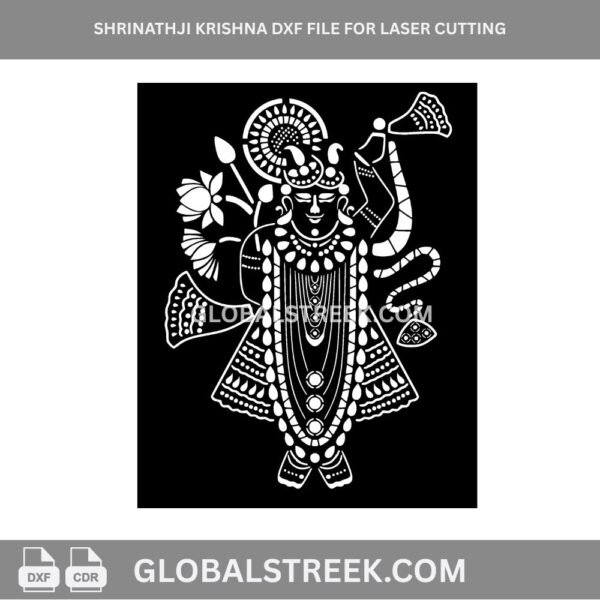 shrinathji krishna stencil image