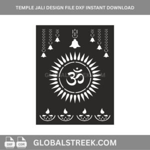 Temple Jali Design File DXF Instant Download | CNC Laser Cutting Pattern