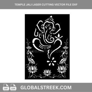 Temple Jali Laser Cutting Vector File DXF | CNC Pattern for MDF & Acrylic