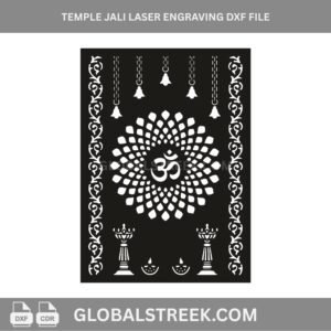 Temple Jali Laser Engraving DXF File | CNC Vector Design for MDF & Acrylic