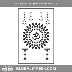 Temple Jali Pattern DXF Vector File | CNC Laser Cutting Design for MDF & Acrylic