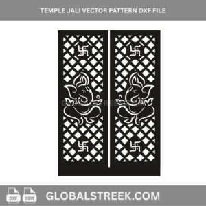 Temple Jali Vector Pattern DXF File | CNC Laser Cutting Design for MDF & Acrylic