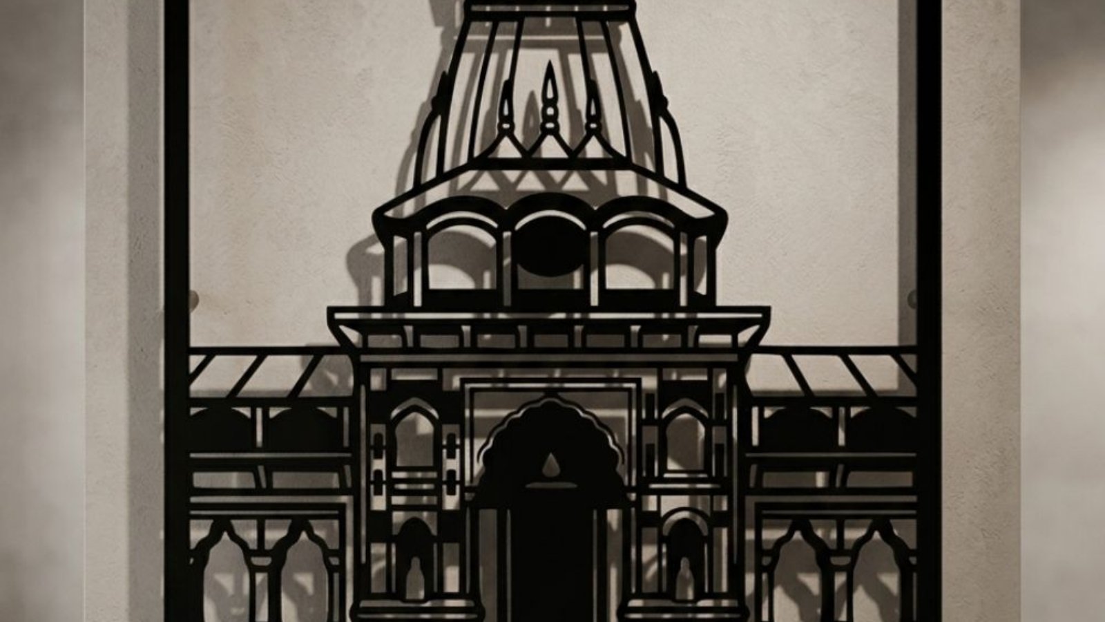 Badrinath Temple Wall Art Design