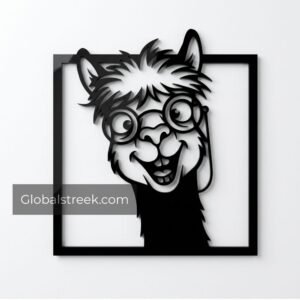 Funny Nerd Alpaca Wall Art DXF File
