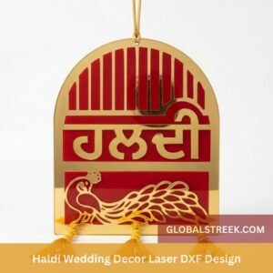 Haldi Wedding Decor Laser DXF Design