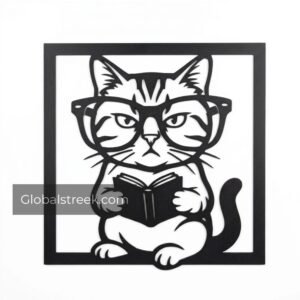 Smart Cat Wall Art DXF File