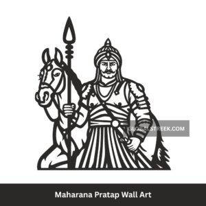 Maharana Pratap Wall Art DXF laser cut wall art design