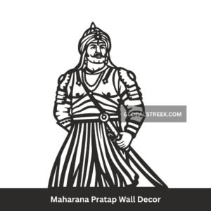 Maharana Pratap Wall Decor DXF laser cut wall decor design