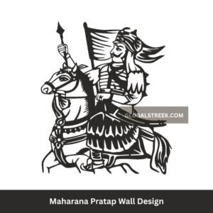 Maharana Pratap Wall Design DXF laser cut wall design file