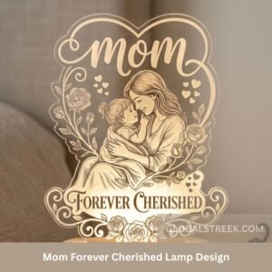 Mom Forever Cherished Lamp Design acrylic LED mother gift