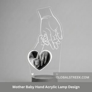 Mother Baby Hand Acrylic Lamp Design