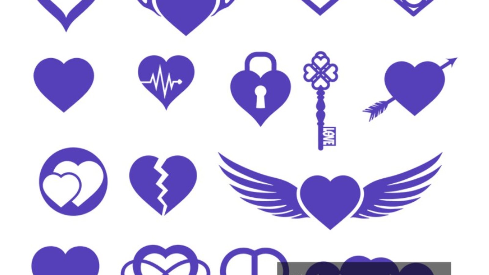 Heart Love Symbol Vector Illustration Design Free DXF File