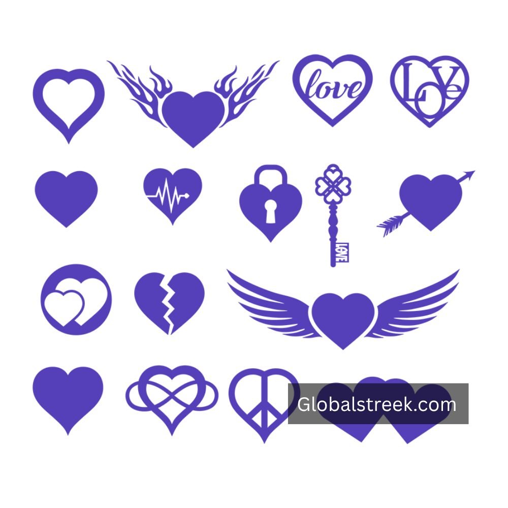 Heart Love Symbol Vector Illustration Design Free DXF File