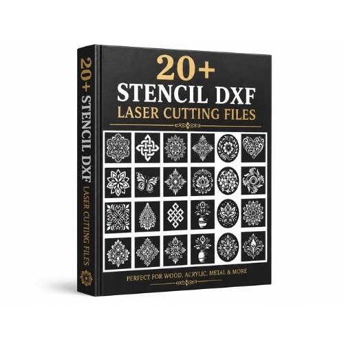 20+ Stencils Design Files Bundle in DXF and CDR formats