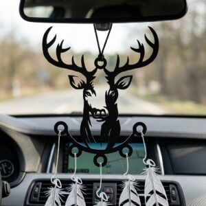 Deer Car Hanger Design DXF File