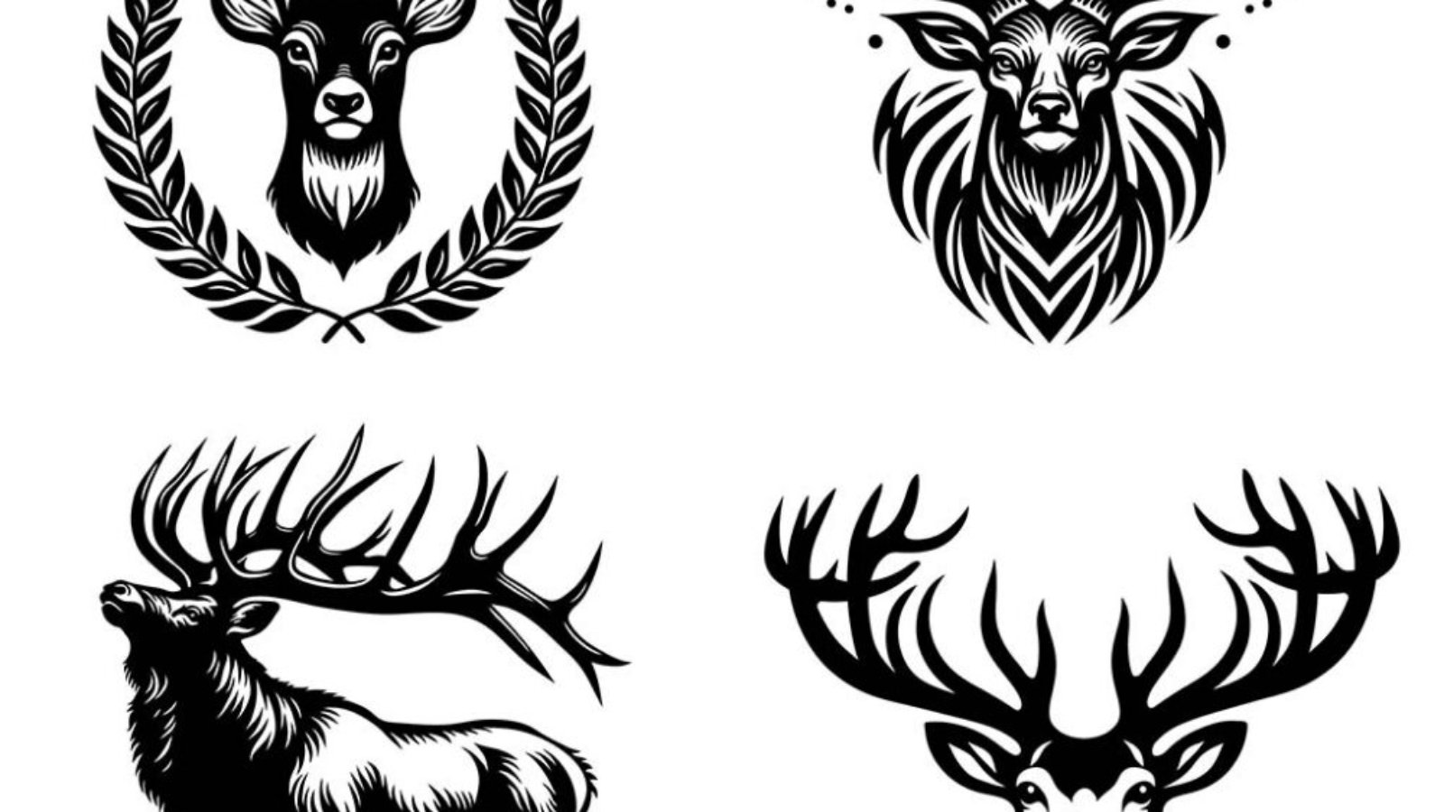 Deer Vector Illustration Design Free DXF File