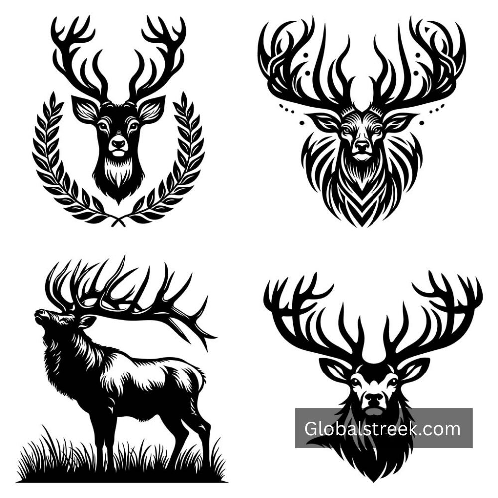 Deer Vector Illustration Design Free DXF File