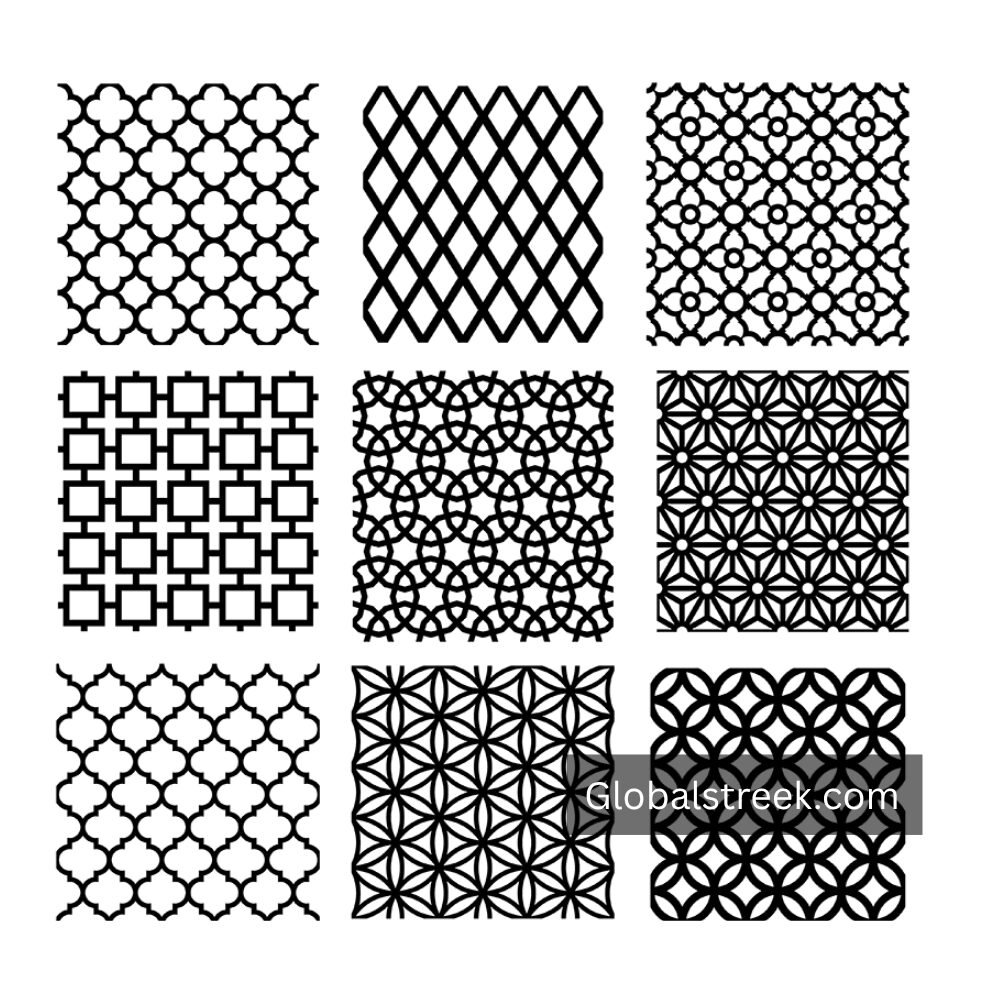 Geometric Patterns Vector Illustration Design Free DXF File