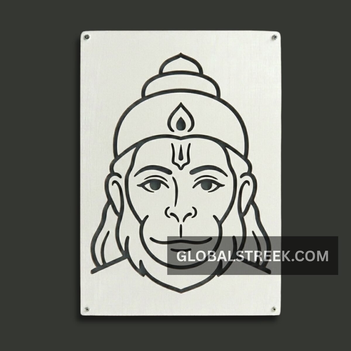 Hanuman Face Wall Art Design DXF File for Laser Cutting and Engraving