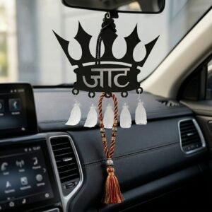 Jaat Car Hanger Design DXF File for Laser Cutting