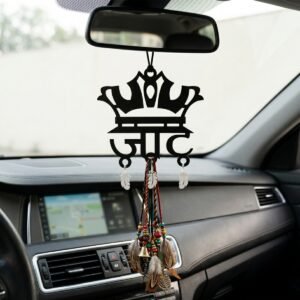 King Jaat Car Hanger Design DXF File for Laser Cutting