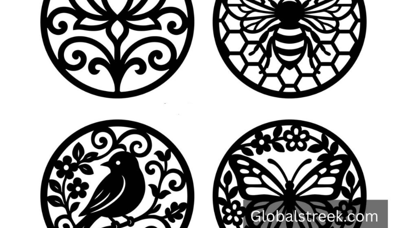 Laser Cut Coaster Vector Illustration Design DXF File for Laser Cutting Machine Free Download