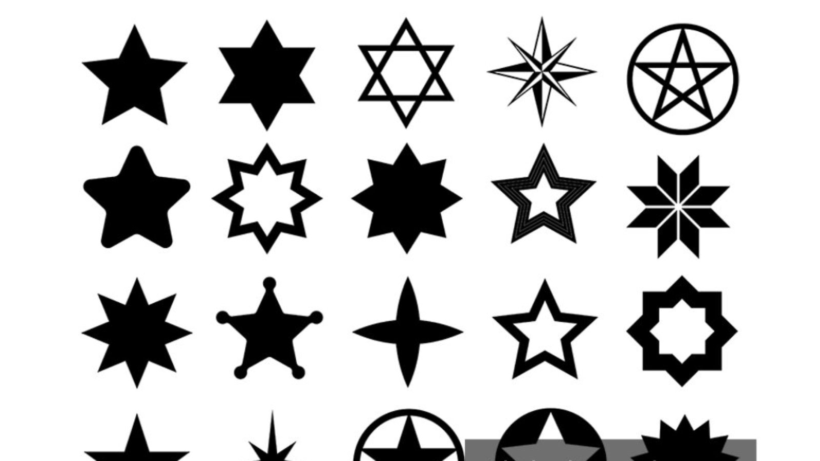 Star Shape Vector Illustration Design Free DXF File