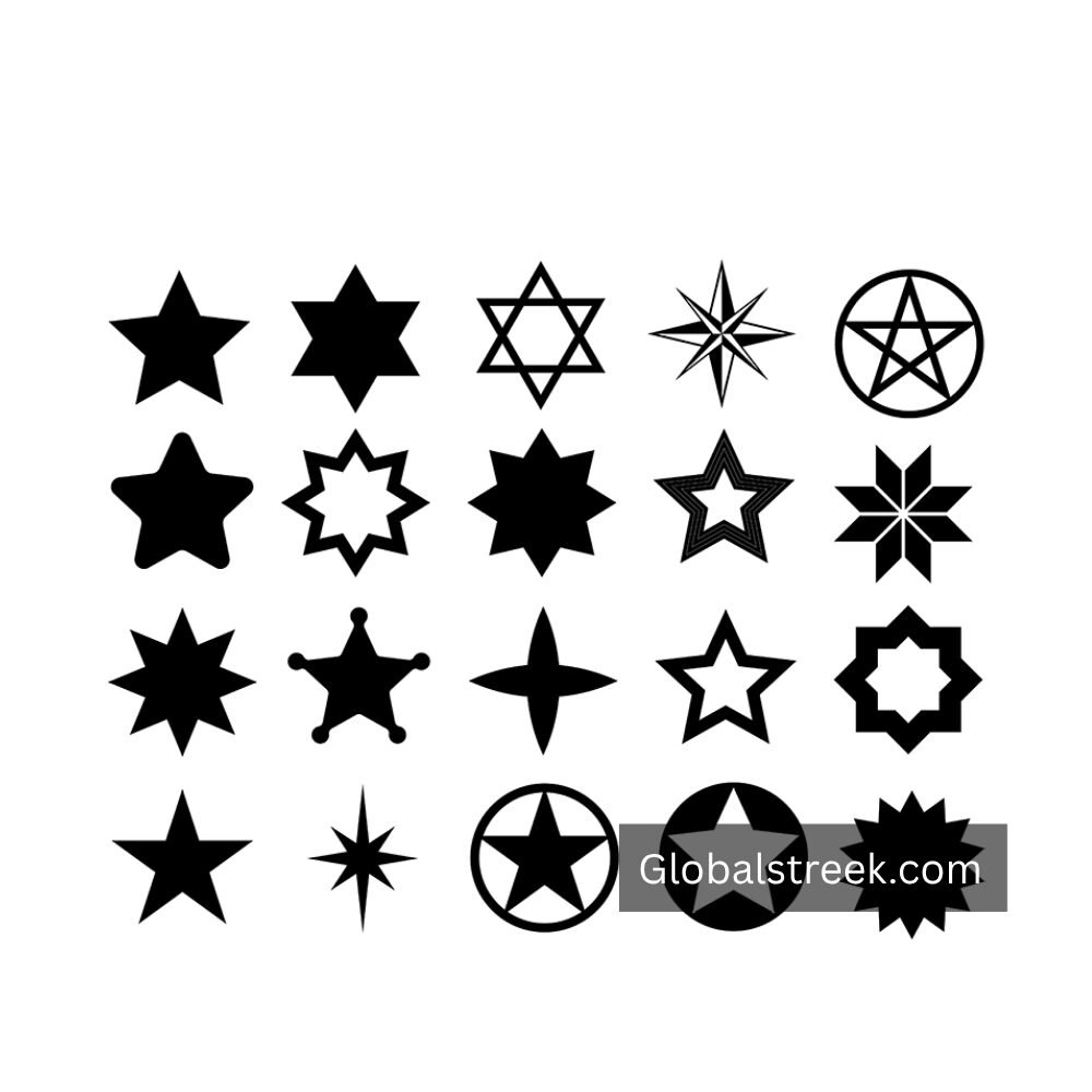 Star Shape Vector Illustration Design Free DXF File