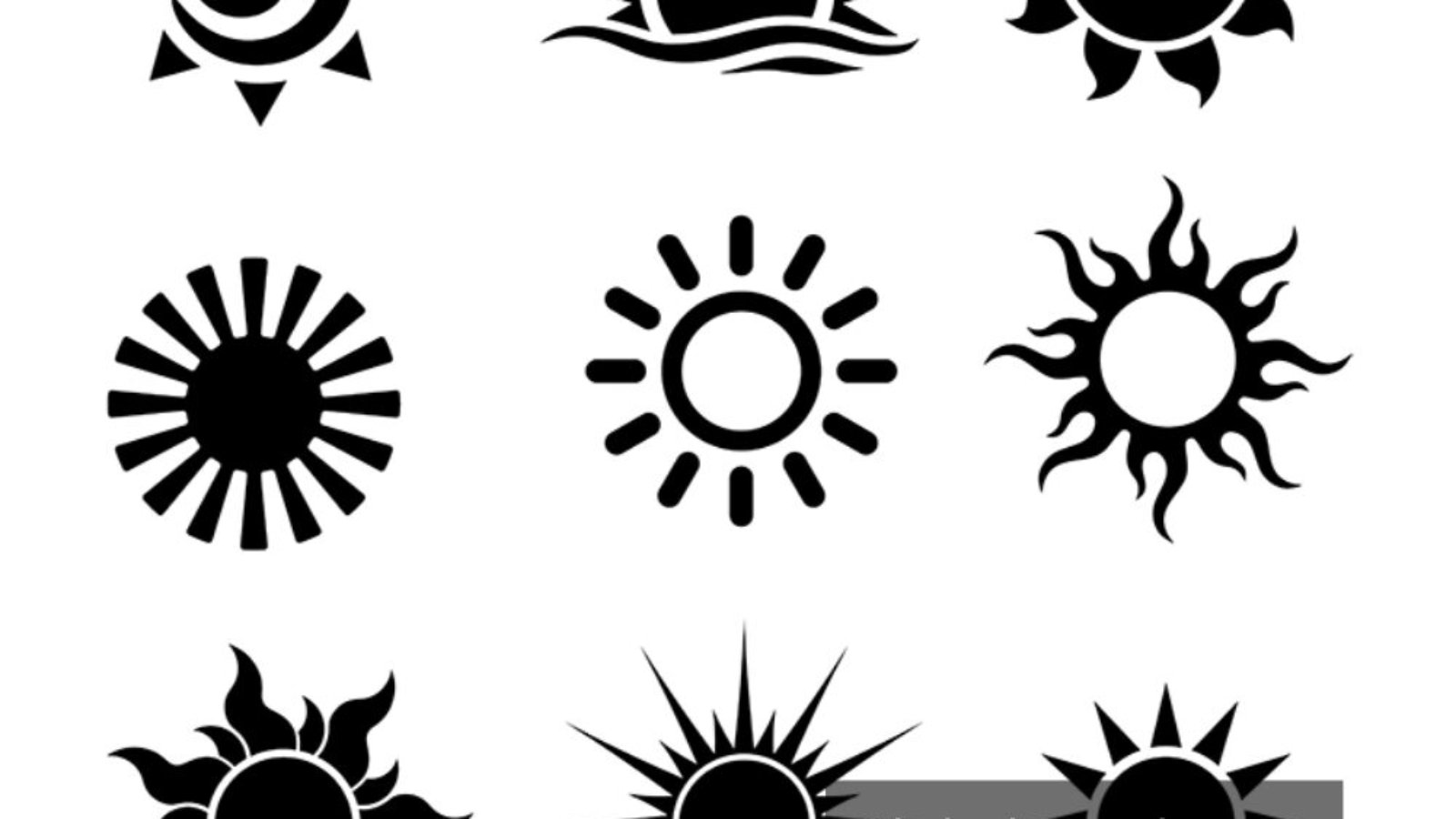 Sun Vector Illustration Design Free DXF File Download