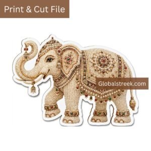Pearl Elephant Print Cut File