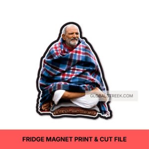 Baba Neem Karoli Printing Design for Fridge Magnet | Print & Cut File