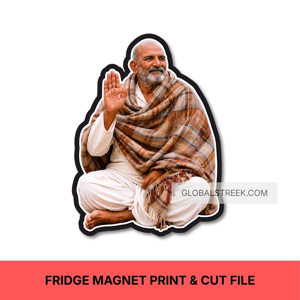 Baba Neem Karoli Kainchi Dham Fridge Magnet Digital Design