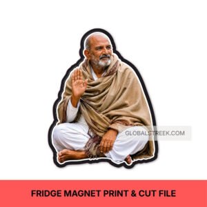 Kainchi Dham Fridge Magnet Design | Baba Neem Karoli Print & Cut File