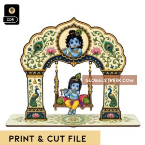 Bal Gopal Krishna Swing CDR File | Print & Cut Design